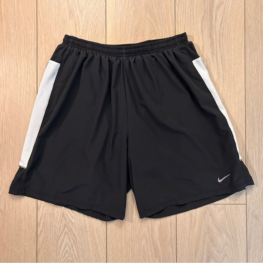 Nike Dri-FIT Lined Running Shorts Men’s Size Medium Black/White